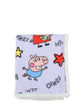 Peppa Pig sherpa fleece blanket 100x150cm - British product