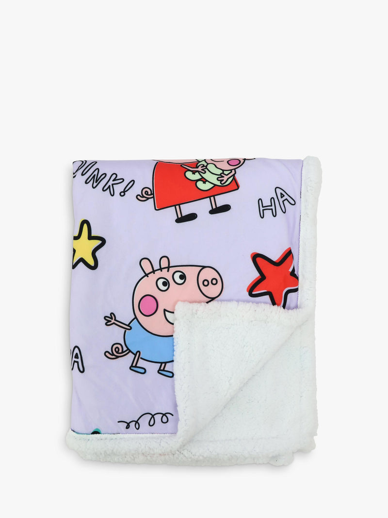 Peppa Pig sherpa fleece blanket 100x150cm - British product