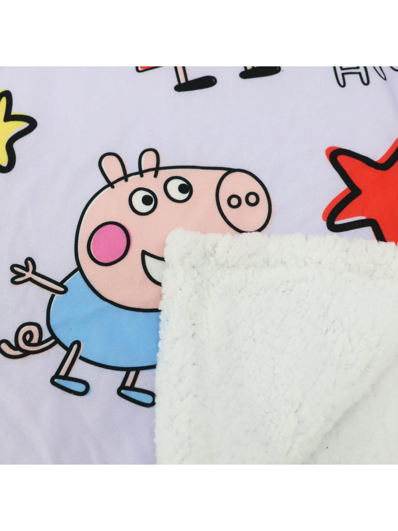 Peppa Pig sherpa fleece blanket 100x150cm - British product