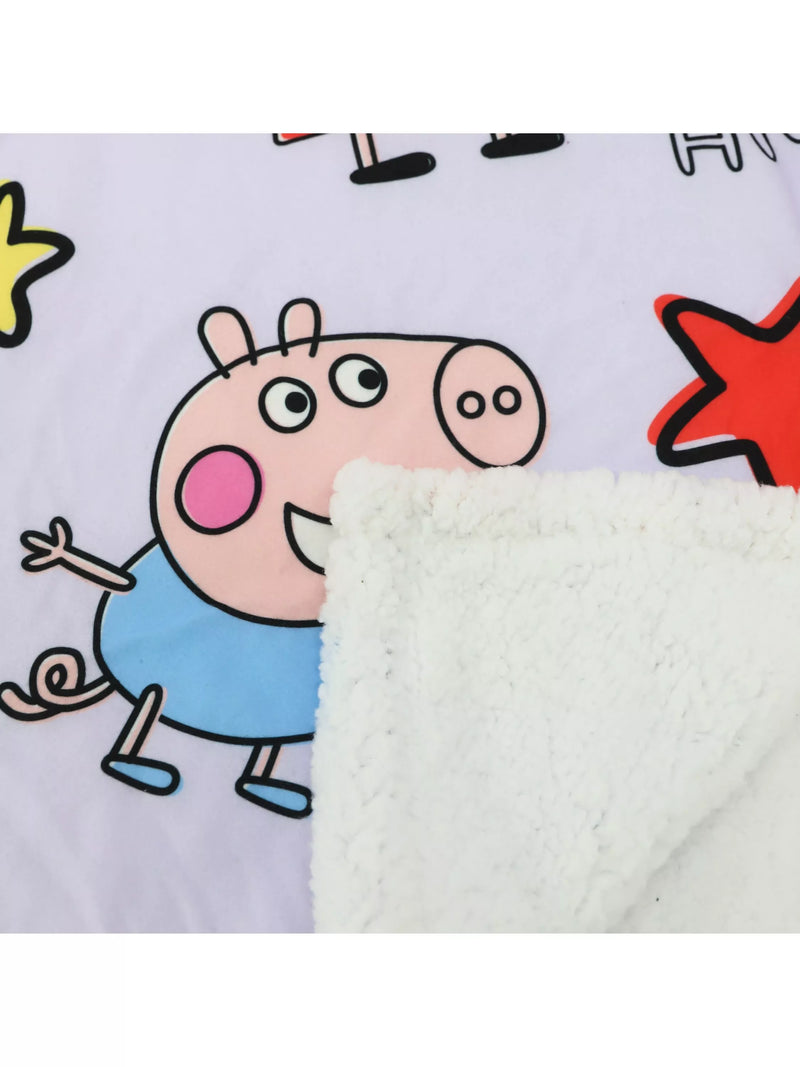Peppa Pig sherpa fleece blanket 100x150cm - British product