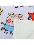 Peppa Pig sherpa fleece blanket 100x150cm - British product