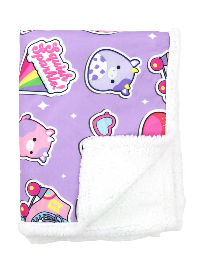 Squishmallows sherpa fleece blanket 150x100cm, imported from the UK