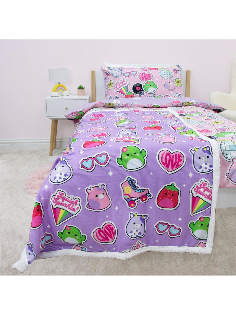 Squishmallows sherpa fleece blanket 150x100cm, imported from the UK