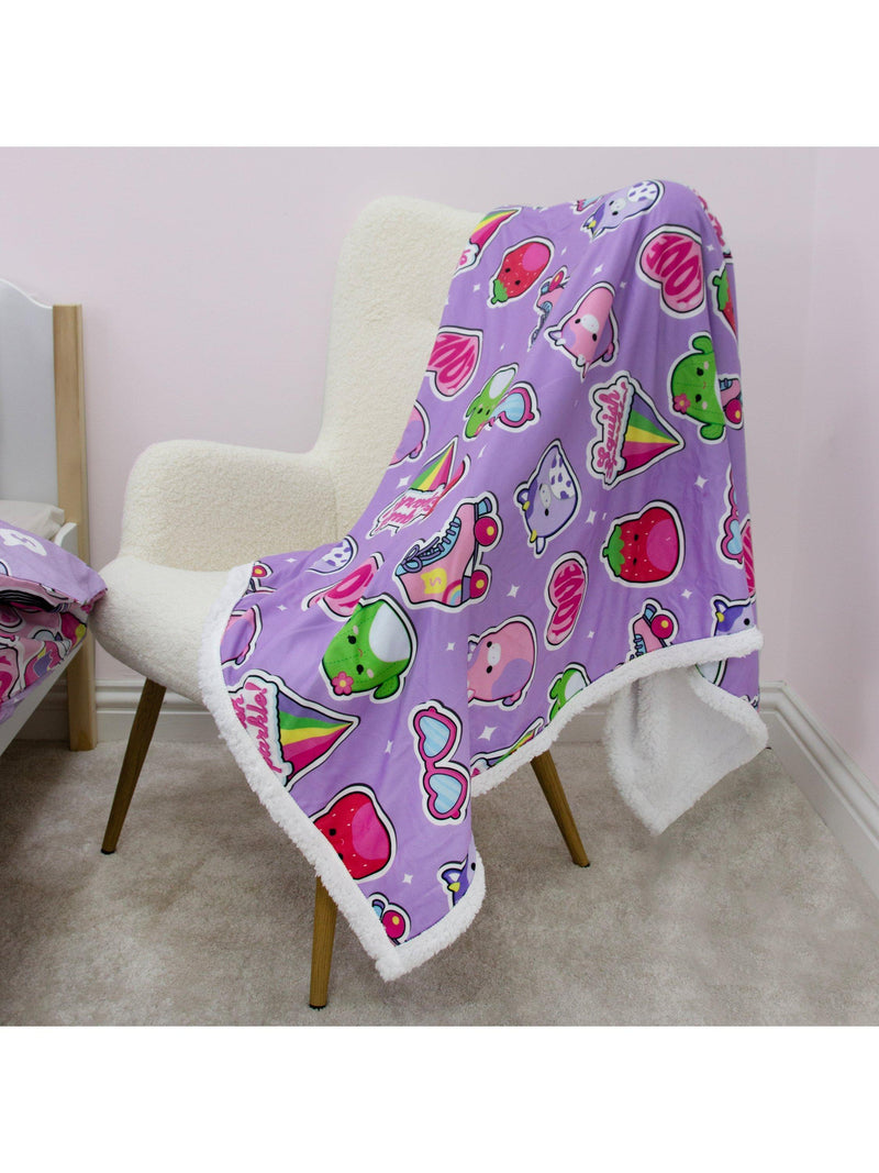 Squishmallows sherpa fleece blanket 150x100cm, imported from the UK