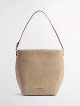 John Lewis Barbour Cedar Pure Suede Shoulder Bag, Sand- Buy online at McGrocer