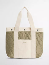 John Lewis Barbour Healy Quilted Tote Bag Bleached Olive- Buy online at McGrocer