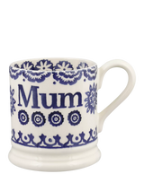 John Lewis Emma Bridgewater Blue Hen 'Mum' Half Pint Earthenware Mug, 300ml- Buy online at McGrocer