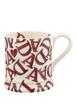 John Lewis Emma Bridgewater DAD Half Pint Earthenware Mug, Red, 300ml- Buy online at McGrocer