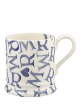 John Lewis Emma Bridgewater MR Earthenware Half Pint Mug, Blue, 300ml- Buy online at McGrocer