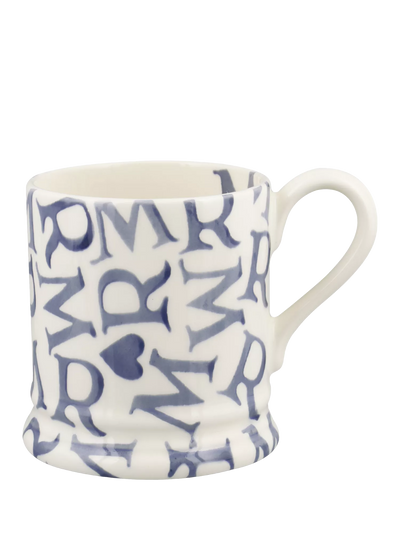 John Lewis Emma Bridgewater MR Earthenware Half Pint Mug, Blue, 300ml- Buy online at McGrocer