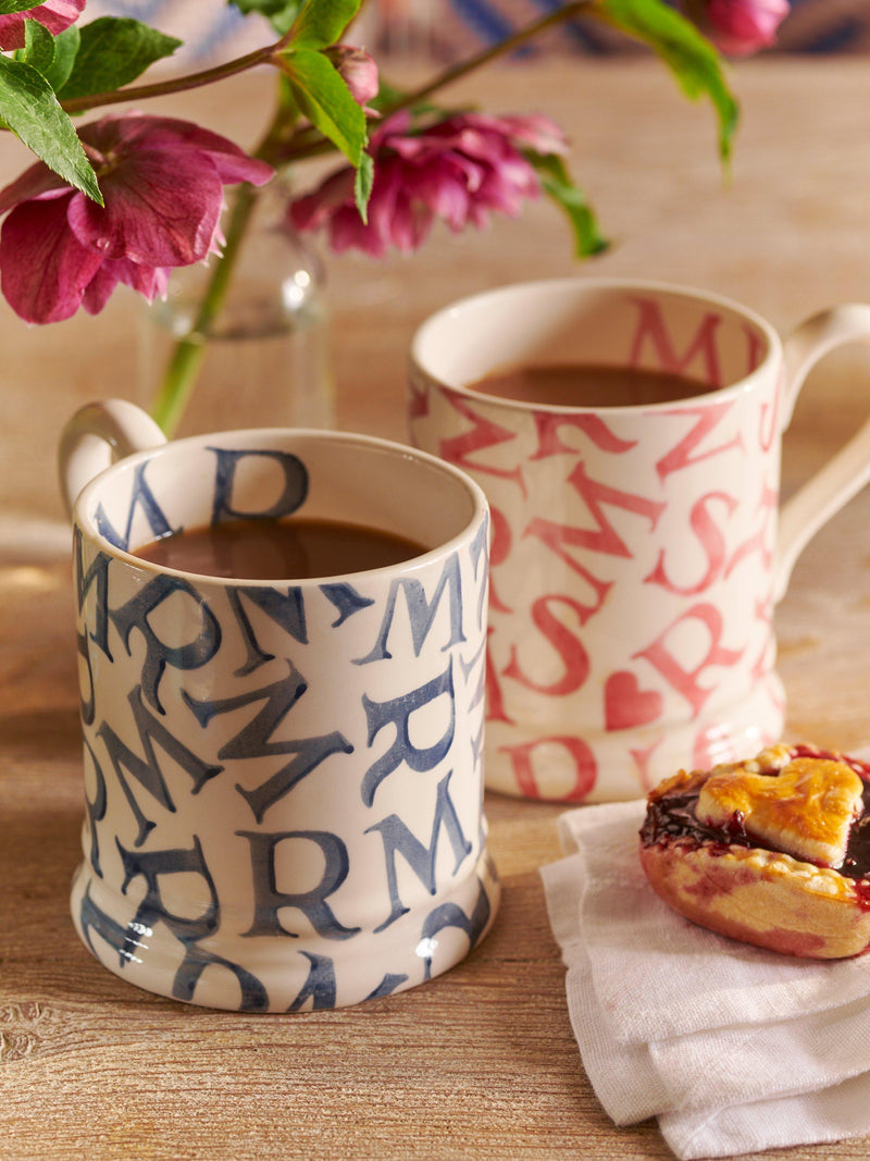 Emma Bridgewater blue half pint mug 300ml - British product
