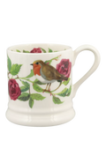 Emma Bridgewater Old Rose earthenware half pint mug 300ml - British product