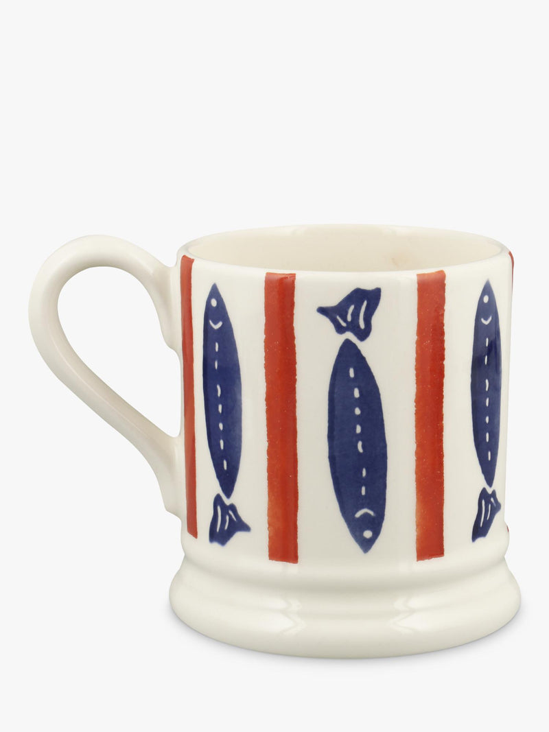 Emma Bridgewater Seafood Stripe earthenware mug 300ml, UK version