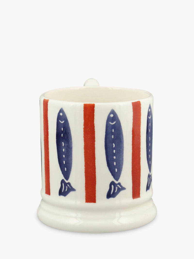 Emma Bridgewater Seafood Stripe earthenware mug 300ml, UK version