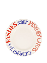 John Lewis Emma Bridgewater Red & Blue Toast British Beaches Earthenware Dinner Plate, 27cm- Buy online at McGrocer