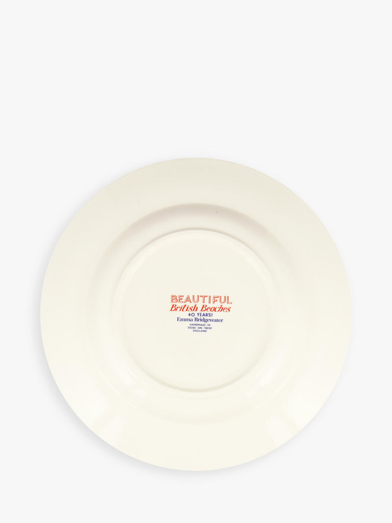 Emma Bridgewater Red & Blue Toast British Beaches dinner plate 27cm (British brand)