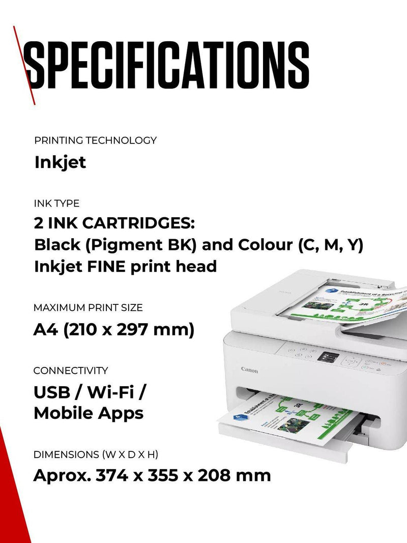Canon PIXMA TS7550i wireless 3-in-1 inkjet printer - British product