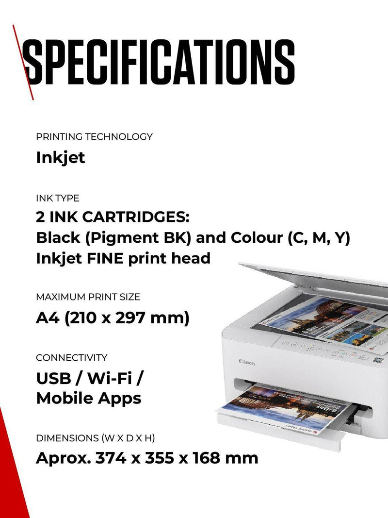 Canon PIXMA TS4150i all-in-one wireless printer white (British brand)