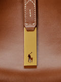 Ralph Lauren Polo ID Medium Leather Shoulder Bag in Cuoio, imported from the UK