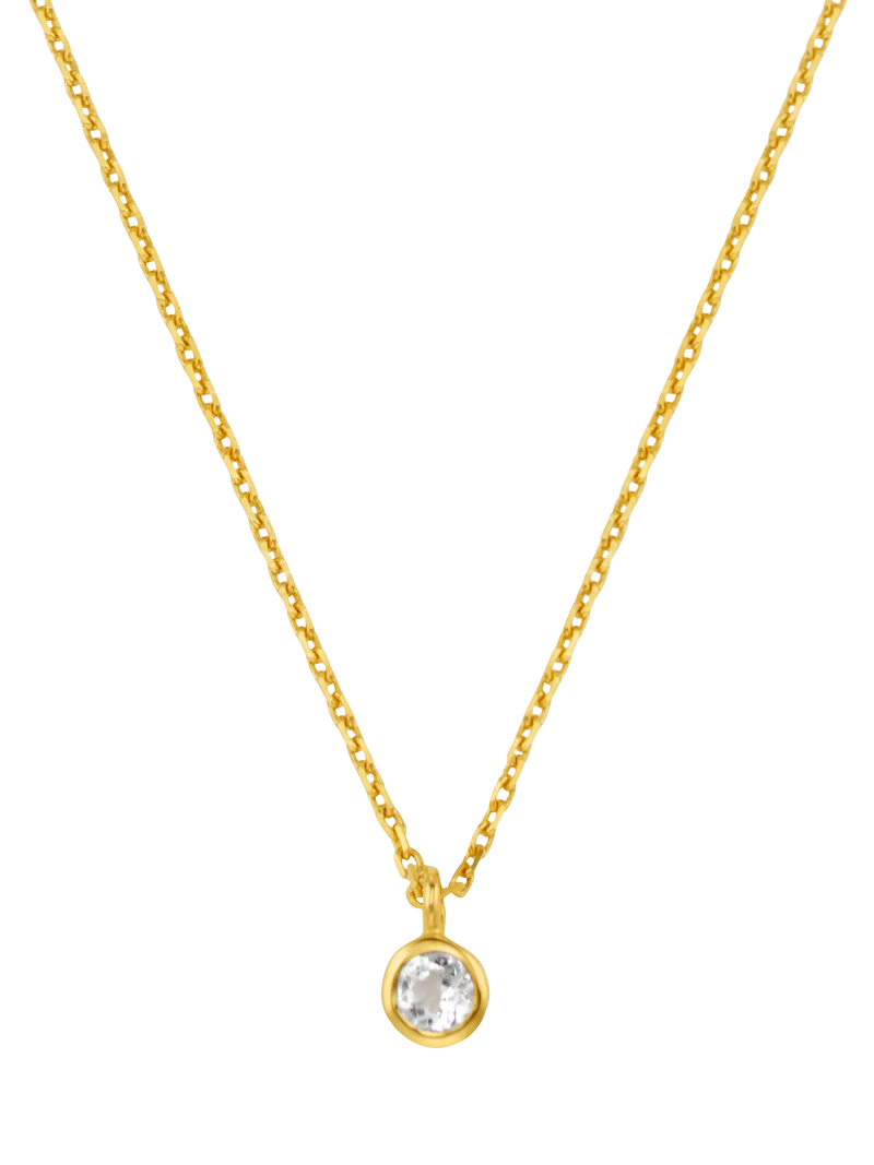 Orelia crystal pendant pale gold fine chain - British product