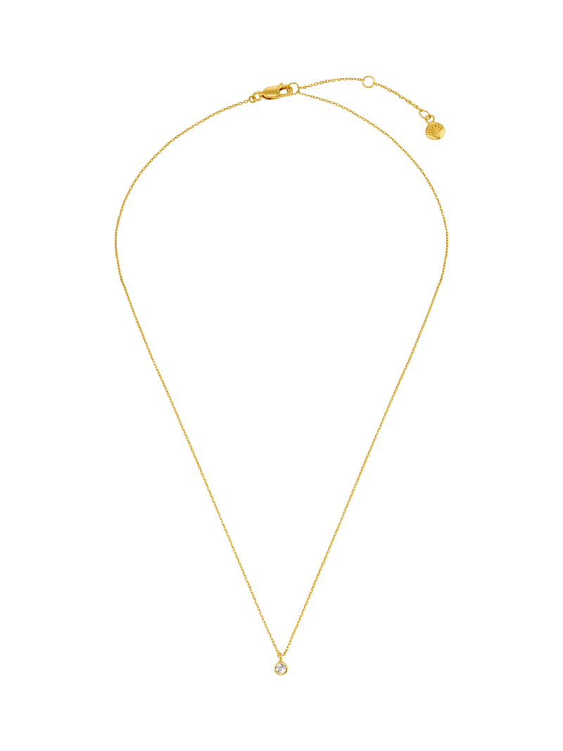 Orelia crystal pendant pale gold fine chain - British product