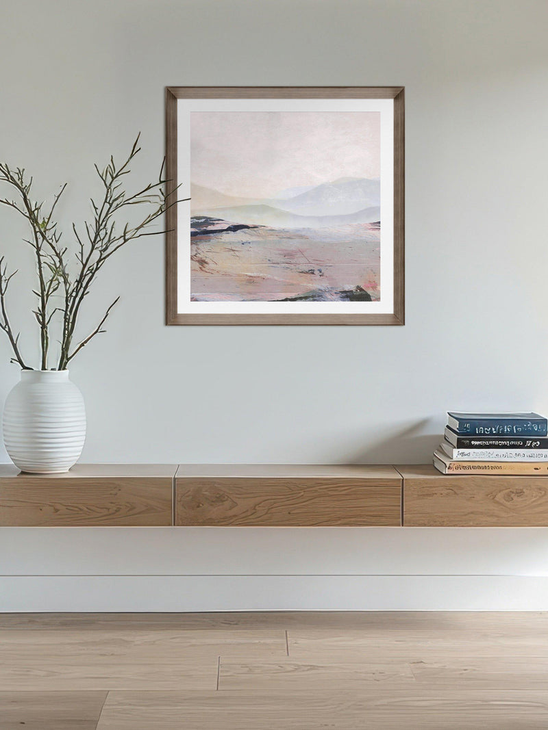 Brookpace Lascelles Horizon abstract framed print 64x64cm (British brand)