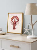 Brookpace Lascelles framed canvas print red lobster 38x31cm, imported from the UK