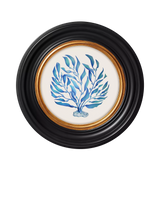 John Lewis Brookpace Lascelles Ocean Feather Round Porthole Framed Print, Blue, 36cm- Buy online at McGrocer