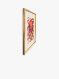 Brookpace Lascelles red octopus framed canvas print 38x31cm (British brand)
