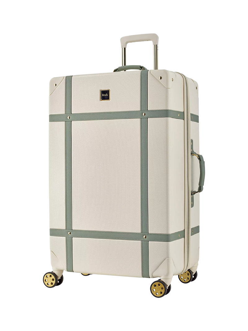 Rock Vintage 8-Wheel 78cm Large Hard-Sided Suitcase