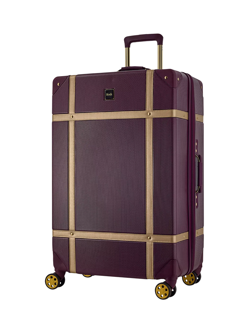 Rock Vintage 8-Wheel 78cm Large Hard-Sided Suitcase