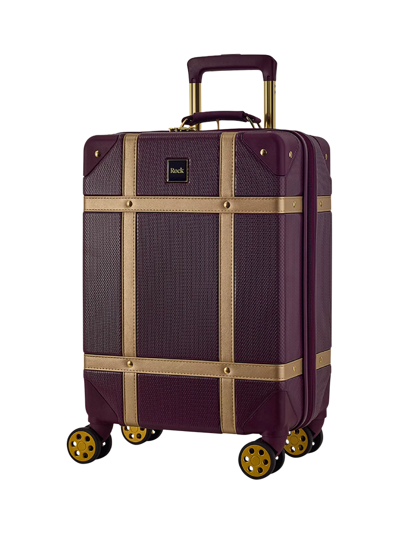 Rock Vintage 8-Wheel 55cm Hard-Sided Cabin Suitcase