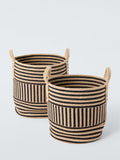 John Lewis jute and cotton storage baskets set of 2, British product