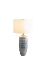 John Lewis Pottery Barn Marin Small Ceramic Table Lamp, Dark Blue- Buy online at McGrocer