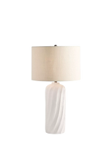 John Lewis Pottery Barn Ollie Twist Ceramic Table Lamp White- Buy online at McGrocer