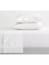 John Lewis Pottery Barn Classic 400 Thread Count Brushed Organic Cotton Kingsize Sheet and Pillowcase Set, White- Buy online at McGrocer