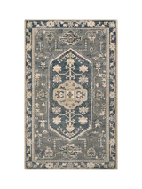 John Lewis Pottery Barn Marietta Pure Wool Rug, Steel Blue Multi, 152cm x 244cm- Buy online at McGrocer