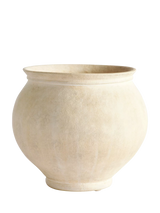 John Lewis Pottery Barn Artisan Studio Short Earthenware Vase Natural, 23cm- Buy online at McGrocer