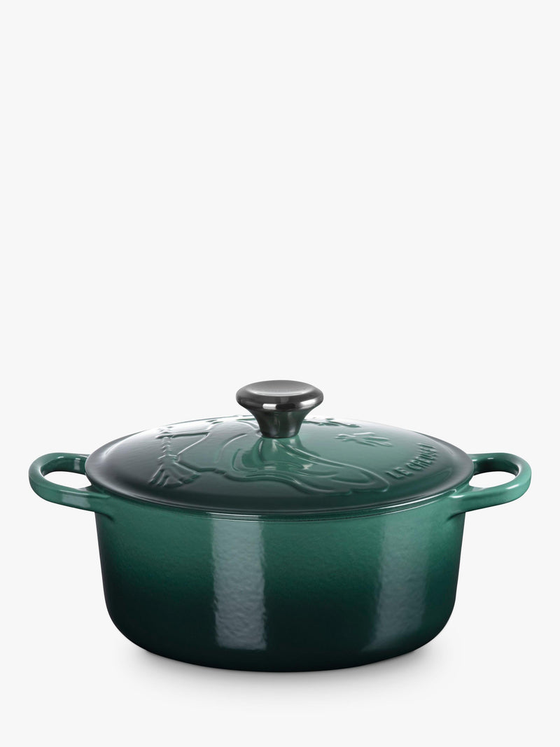 Le Creuset Elphaba embossed round casserole 24cm, UK version