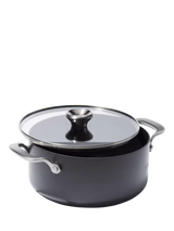 John Lewis OXO Professional Hard Anodised Aluminium Ceramic Non-Stick Stockpot with Lid, 24cm- Buy online at McGrocer