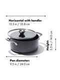 OXO Professional hard anodised aluminium stockpot 24cm, imported from the UK