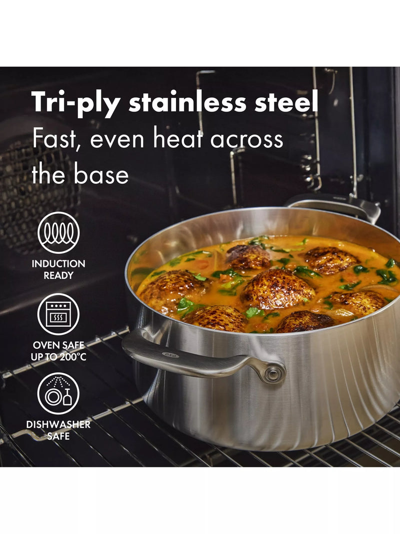 OXO Mira casserole 24cm stainless steel (British brand)
