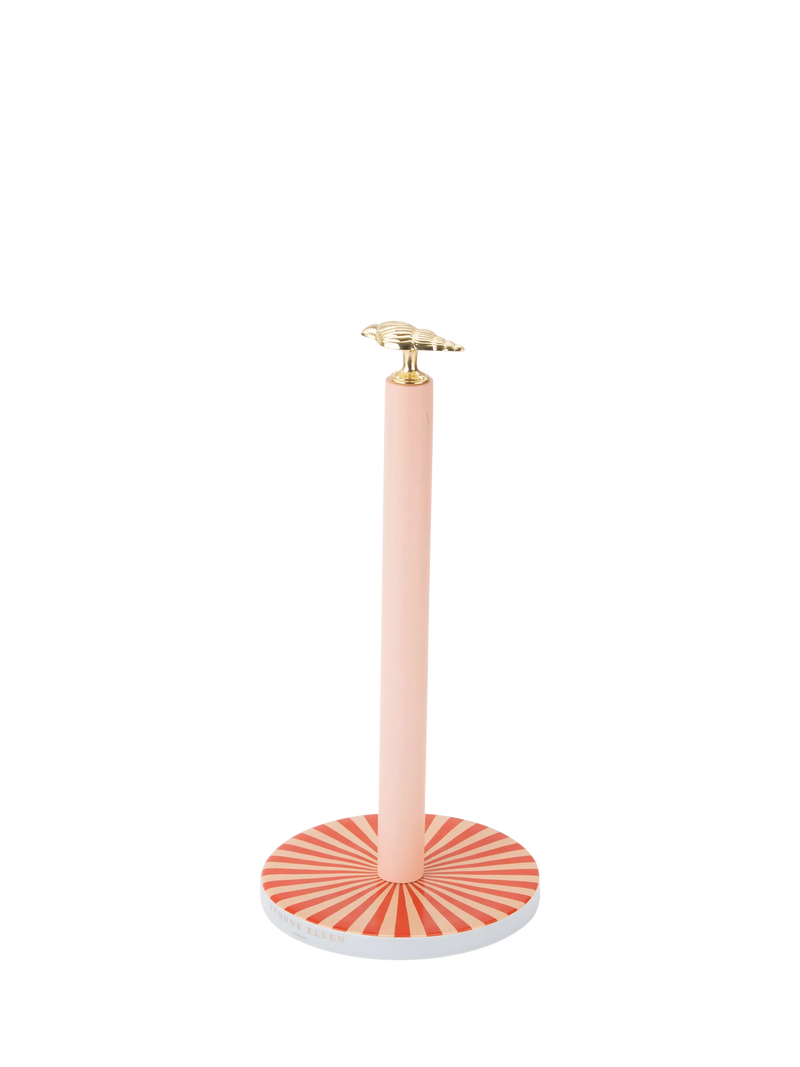 Yvonne Ellen shell kitchen towel holder pink gold, imported from the UK