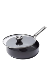 John Lewis OXO Professional Hard Anodised Aluminium Ceramic Non-Stick Saute Pan with Lid, 24cm- Buy online at McGrocer