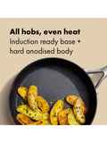 OXO 24cm ceramic non-stick sauté pan with lid (British brand)