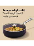 OXO 24cm ceramic non-stick sauté pan with lid (British brand)