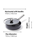 OXO 24cm ceramic non-stick sauté pan with lid (British brand)