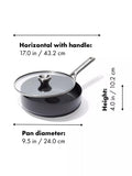OXO 24cm ceramic non-stick sauté pan with lid (British brand)