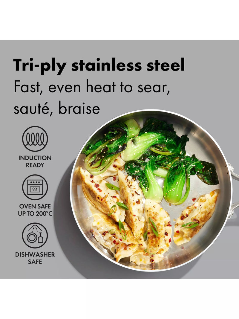 OXO Mira saute pan stainless steel 24cm (British brand)