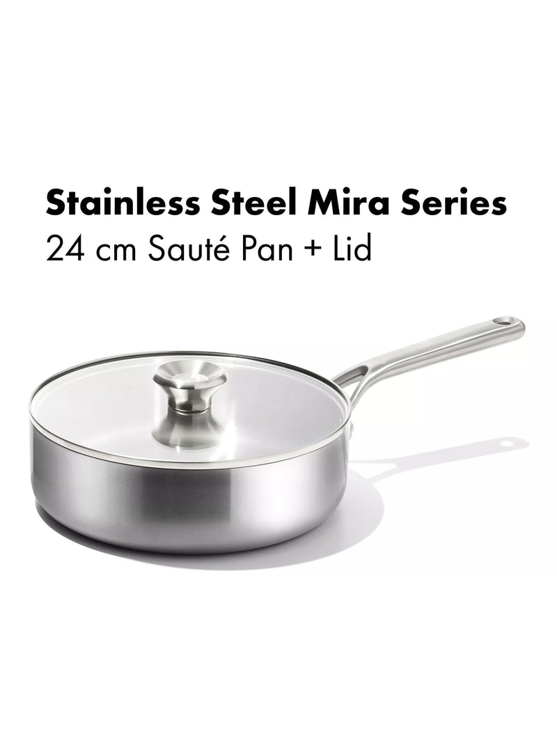 OXO Mira saute pan stainless steel 24cm (British brand)